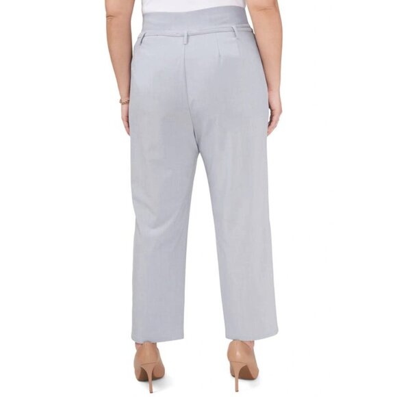 NWT 1.STATE High Waist Tie Front Trouser Pants in Porcelain Blue - Picture 2 of 8
